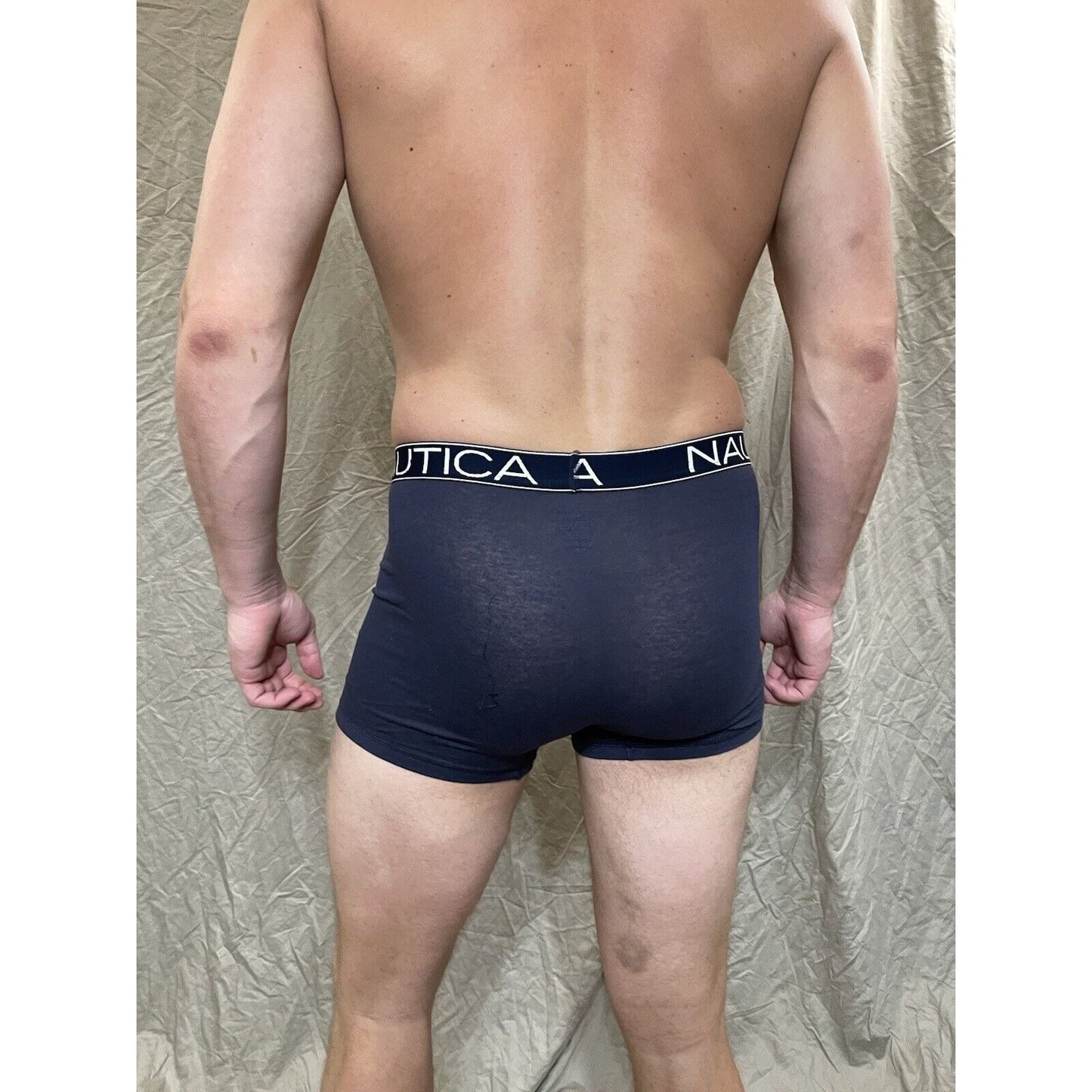 men's nautica 5% spandex boxer brief Blue Extra Large