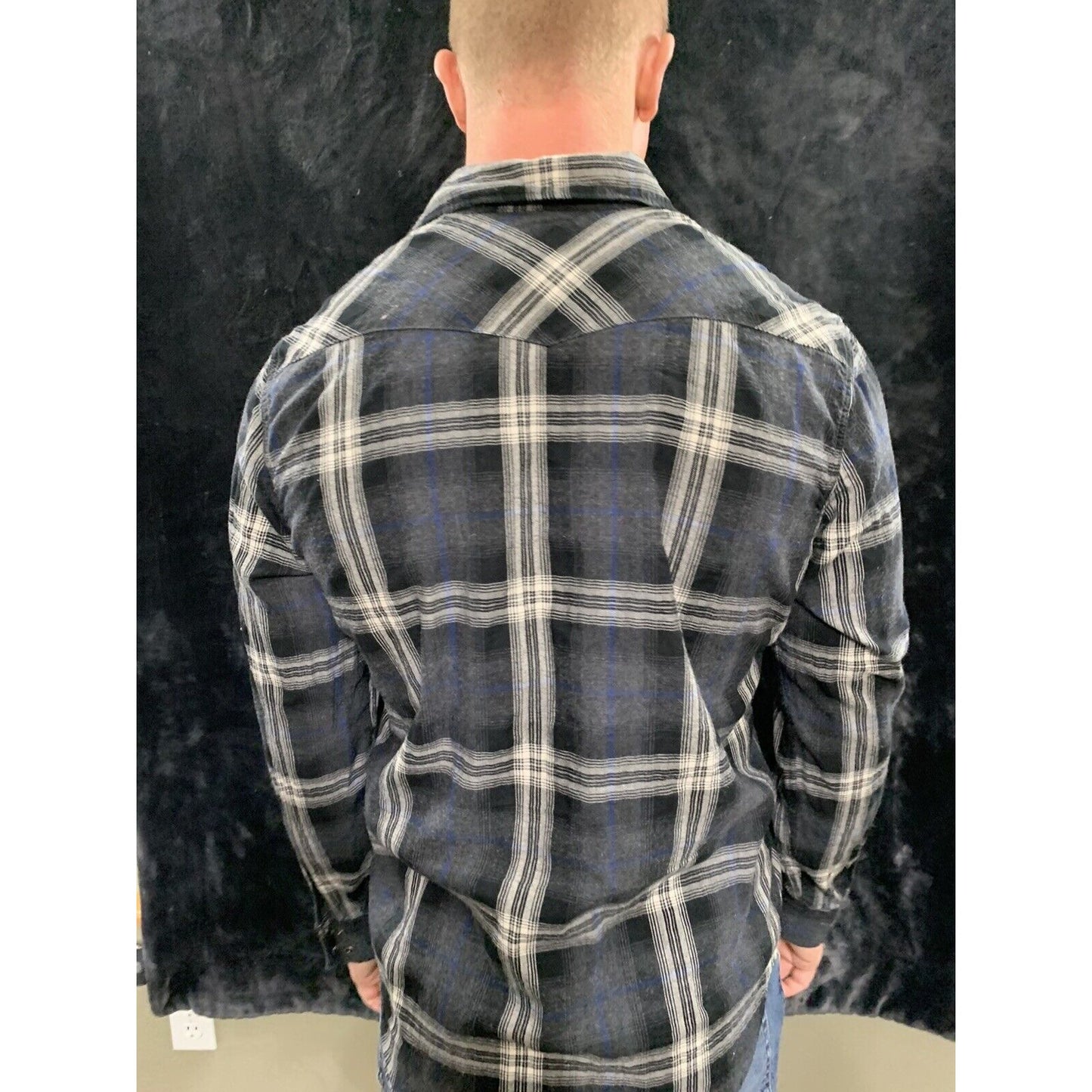NEW American Eagle Mens Snap Button Down Shirt Size Large Seriously Soft Western