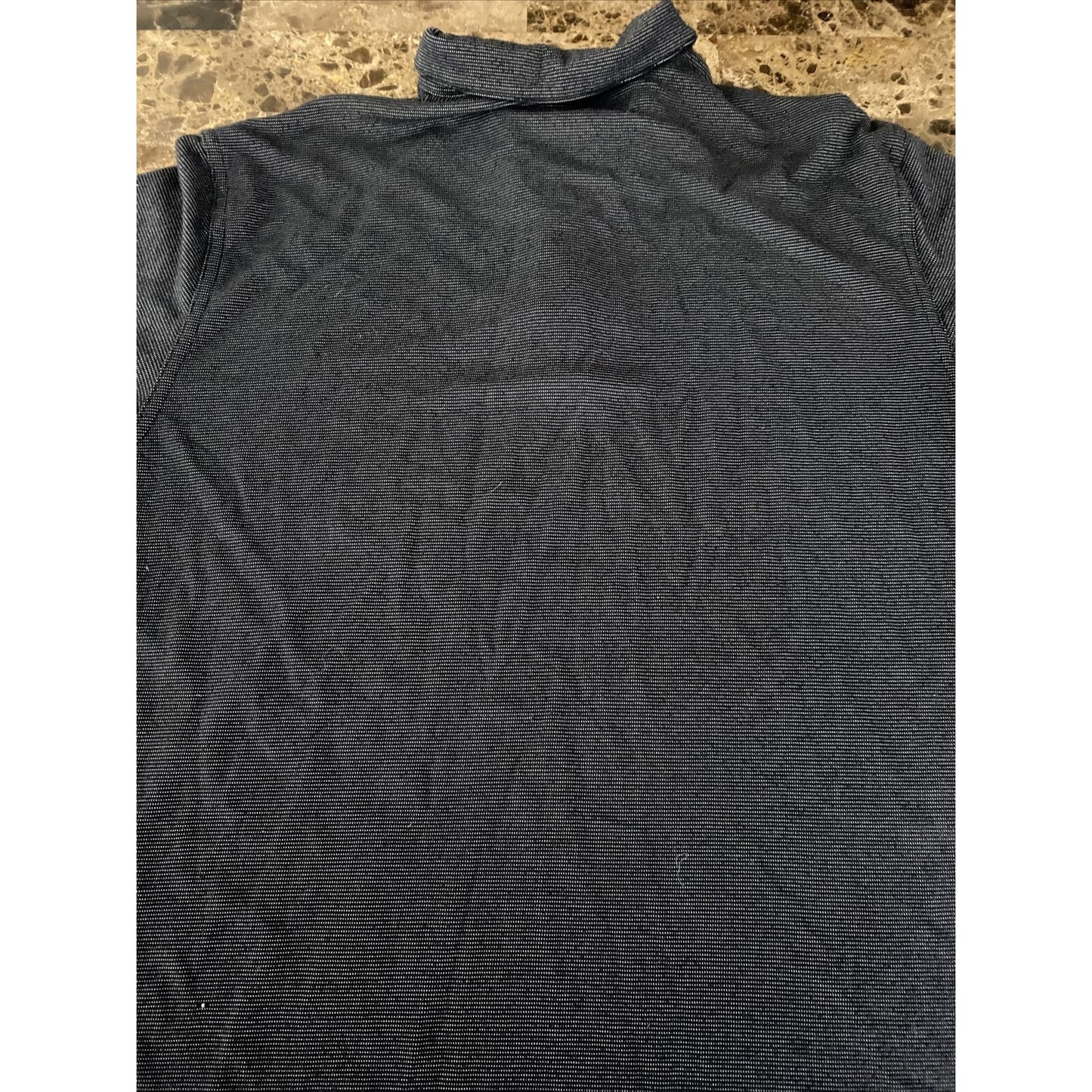 Nike Dri-Fit Men’s Large Black Dotted Rayon-polyester Golf Polo Shirt