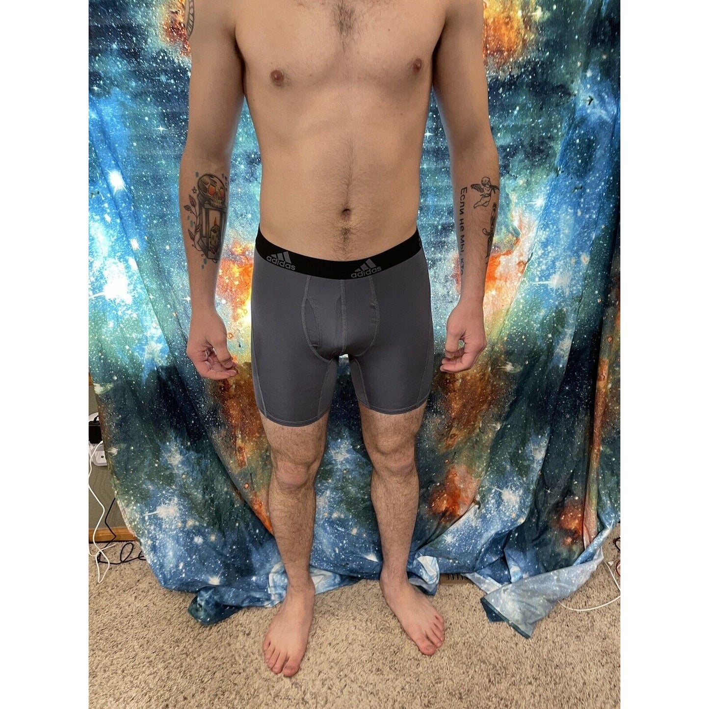 men's adidas gray medium compression shorts New And Unworn