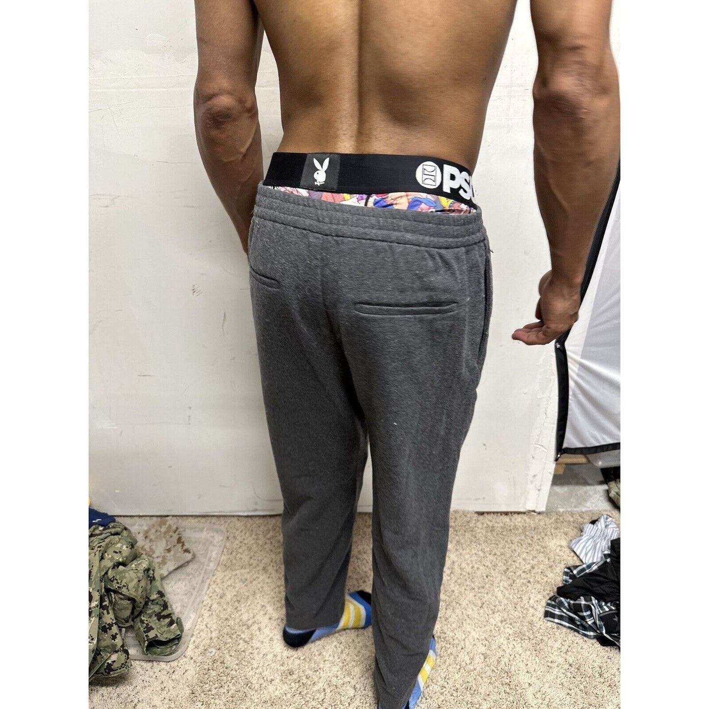 Men’s Gray Medium H&M Regular Fit Sweat Pants with Pockets