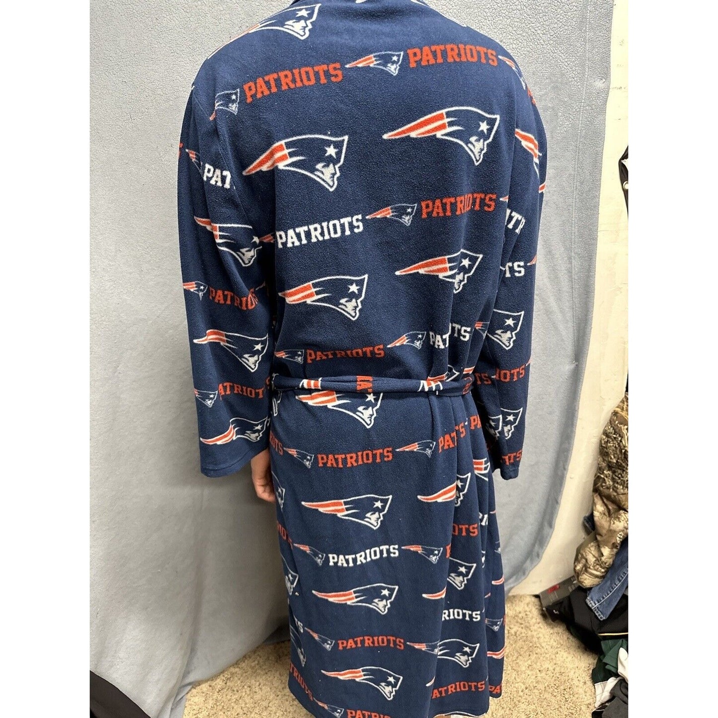 Men’s New England Patriots Team NFL Apparel Sleepwear One Size Fits Most Robe