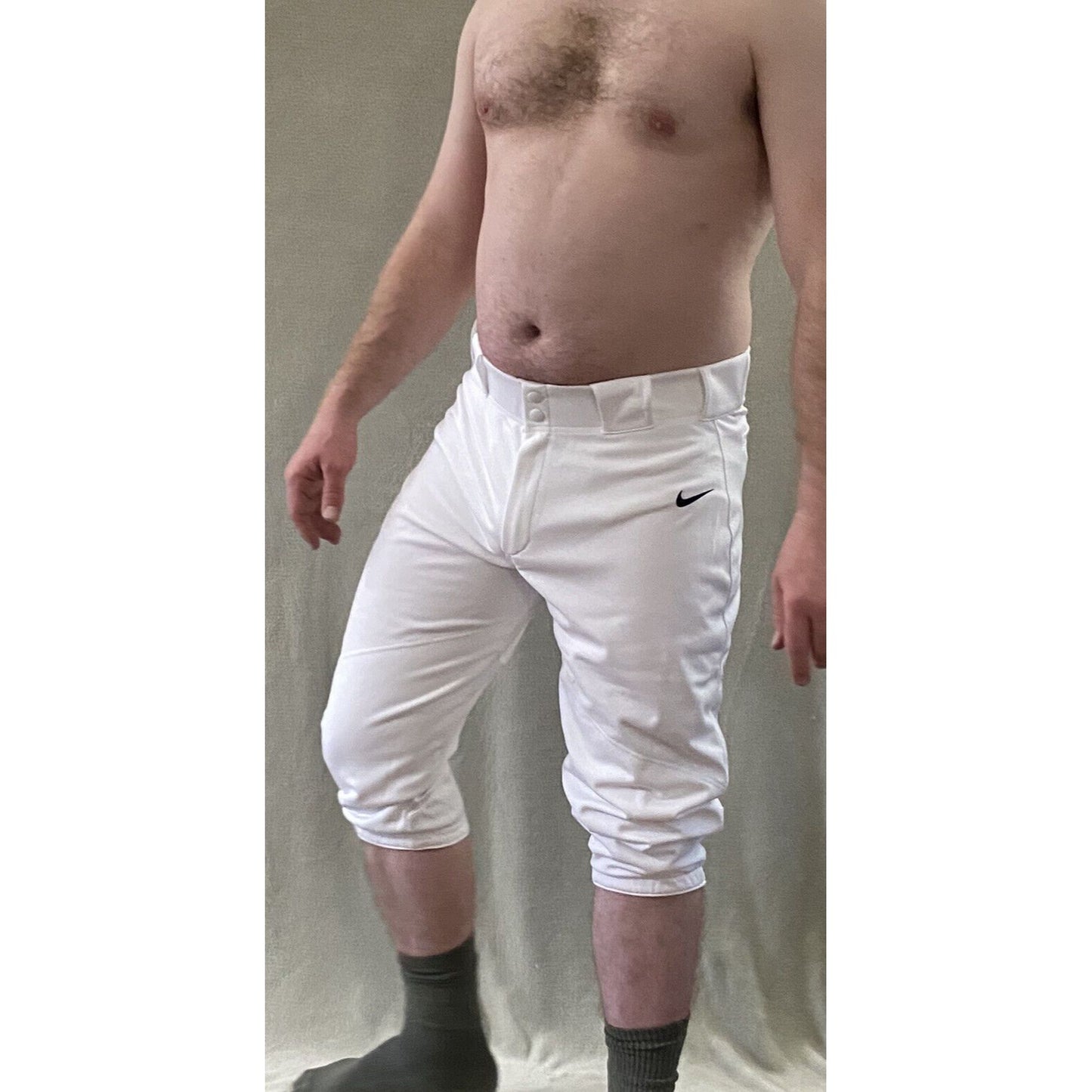NIKE BSBL Men’s Large White Polyester Baseball Pants