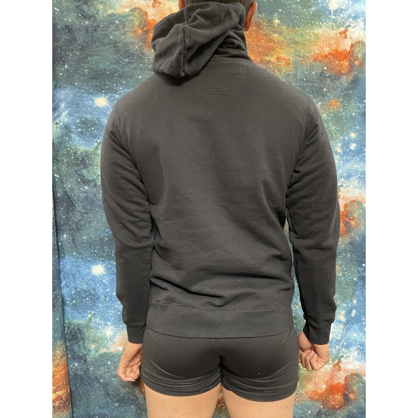 Men’s Medium Black Stop Asian Hate Hoodie Port & Company