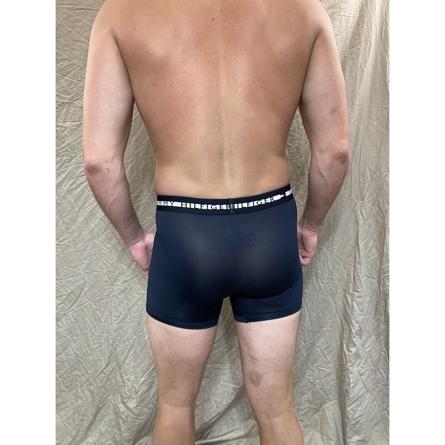 men's tommy hilfiger small dark blue compression boxer briefs