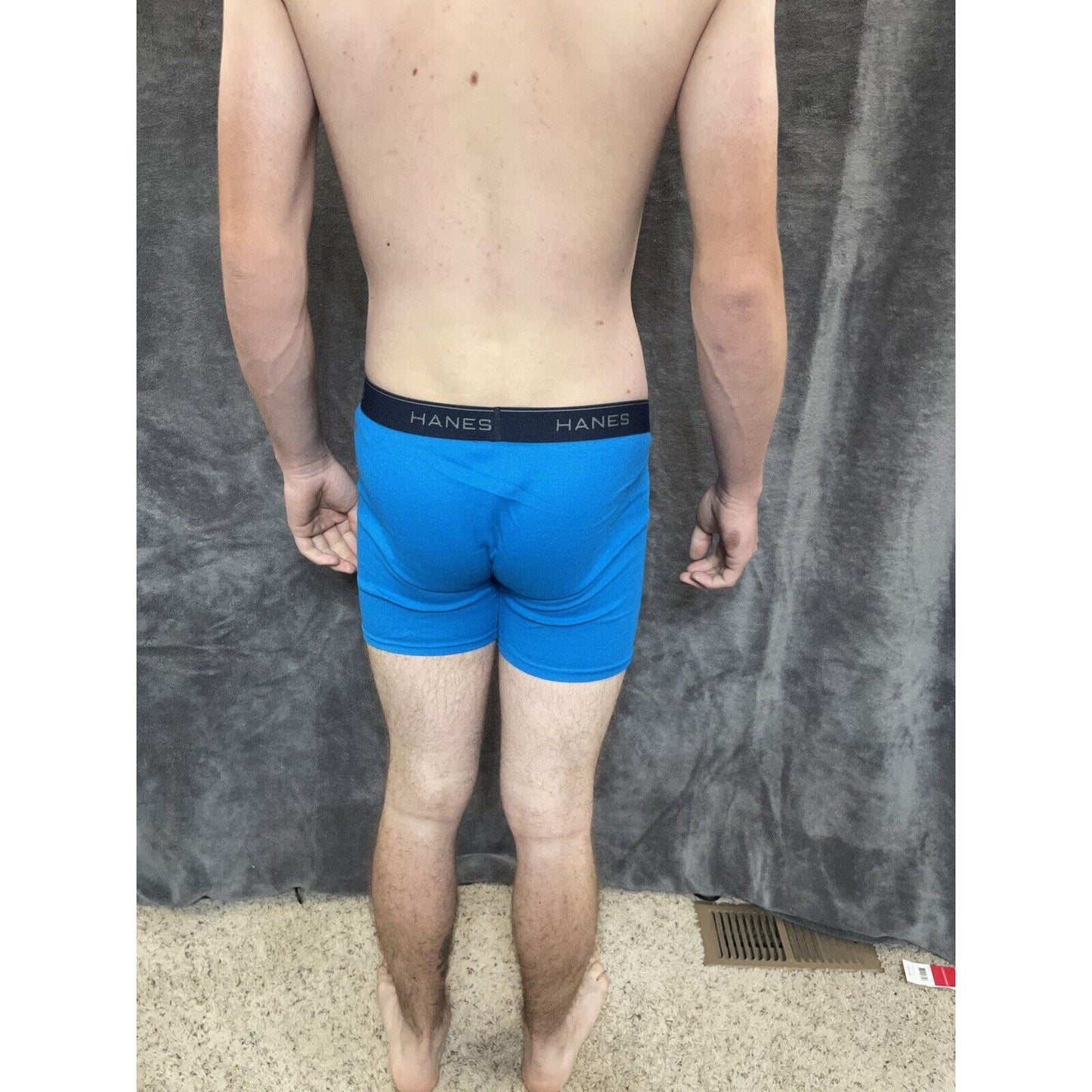boy's Hanes youth XL Aqua With Dark Blue boxer brief