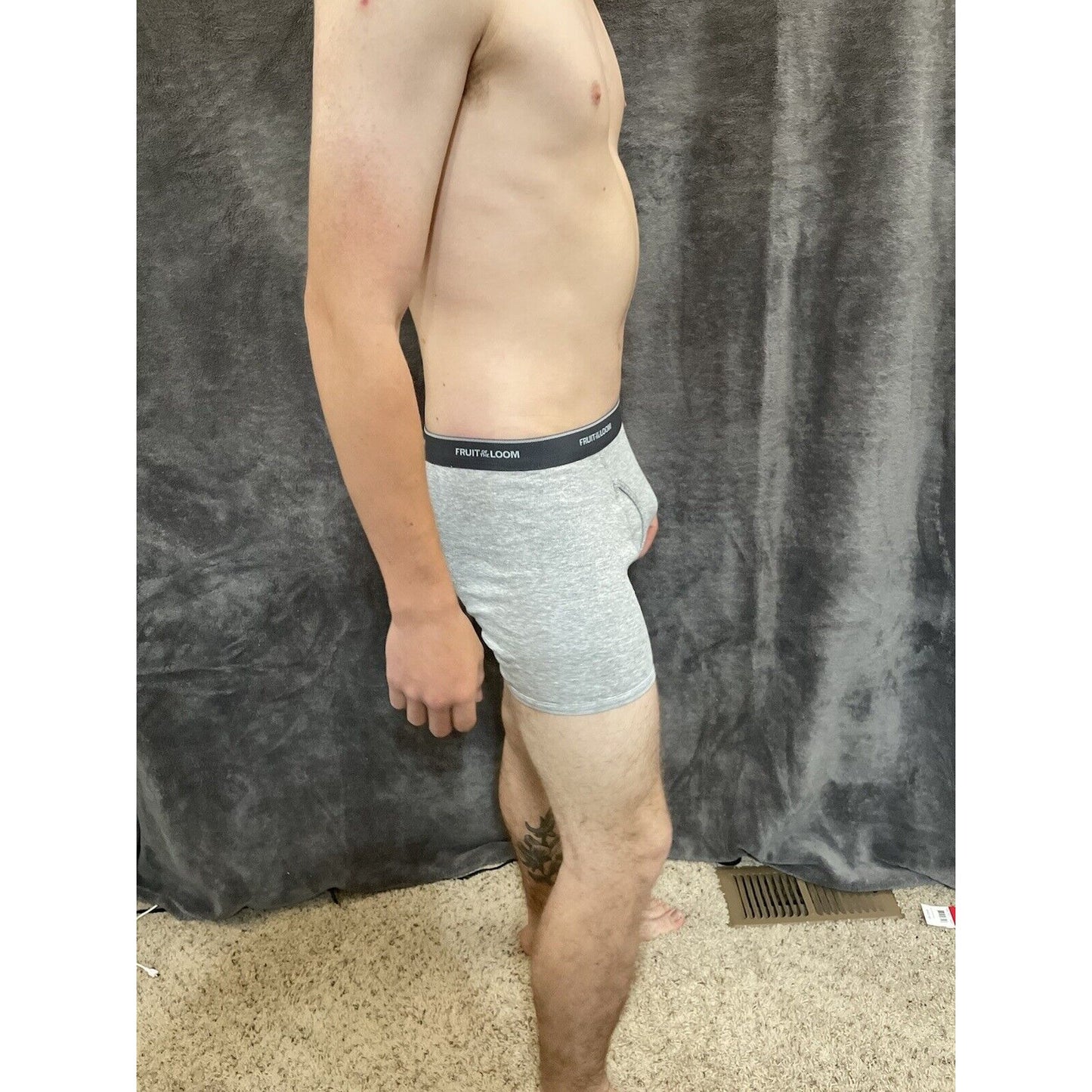 boy's gray fruit of the loom boxer briefs Large