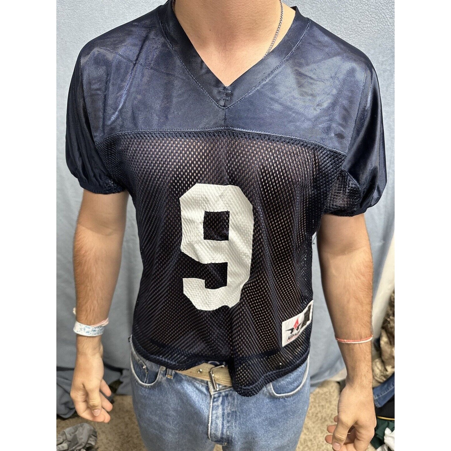 Youth Large/XL Alleson Athletics Navy Blue Football Jersey