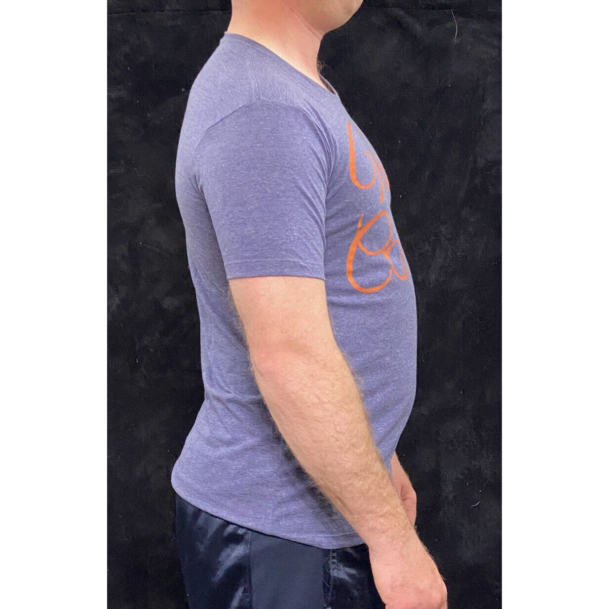 Folded & Hung OOTD “Nerd Is Cool” Print Men’s Large Purple Cotton Muscle Shirt