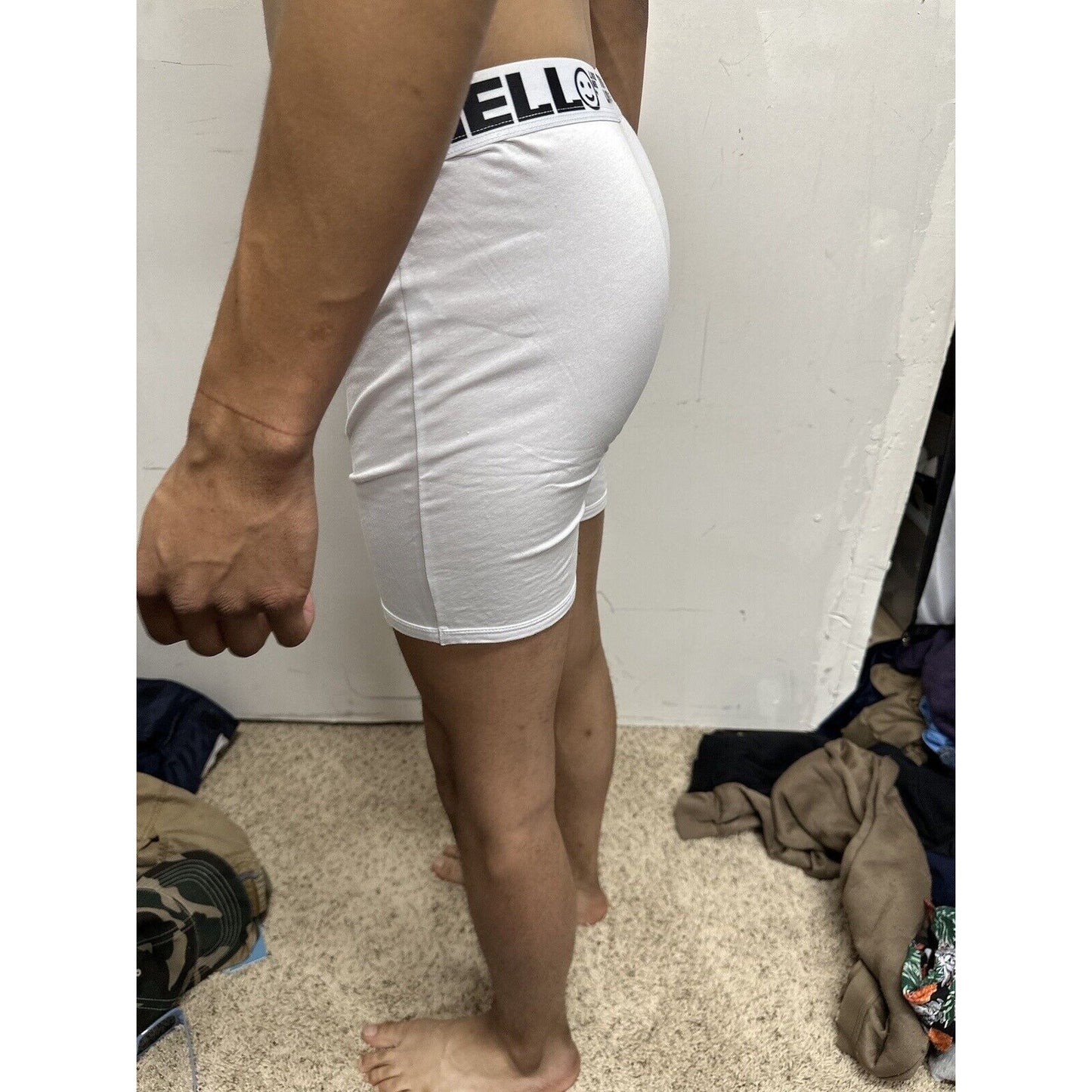 Men’s White Medium Hello Thinking Love For Life Boxer Briefs