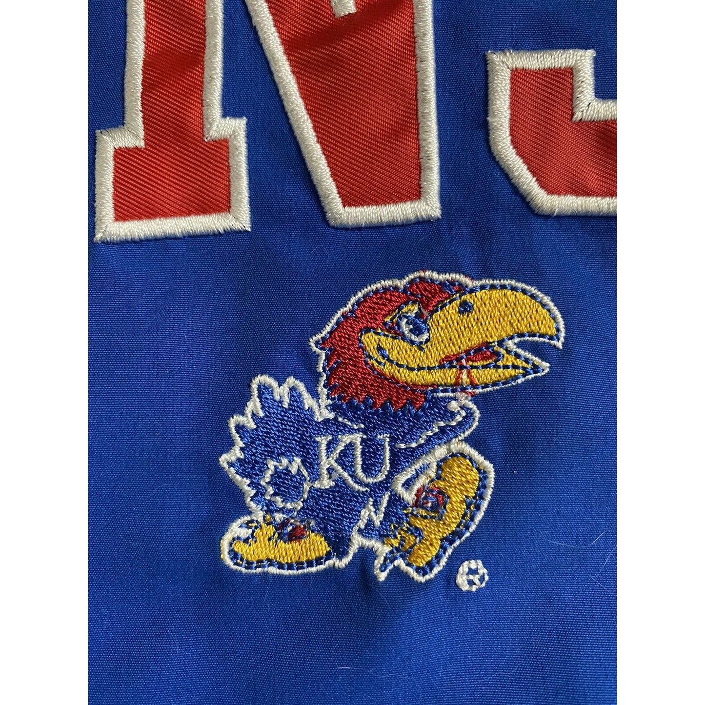 KU KANSAS UNIVERSITY NCAA College Sports Blue Pullover Jacket Men’s Large