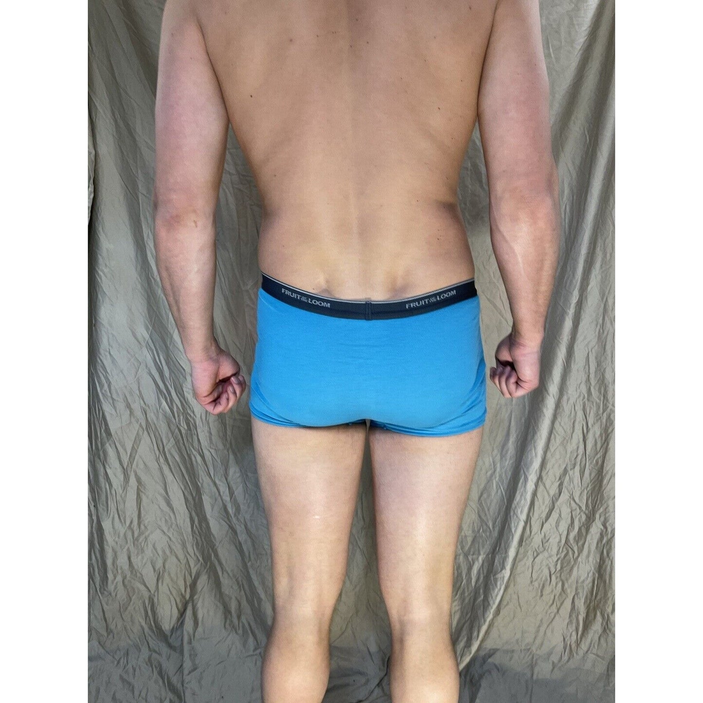 boy's large fruit of the loom boxer brief aqua