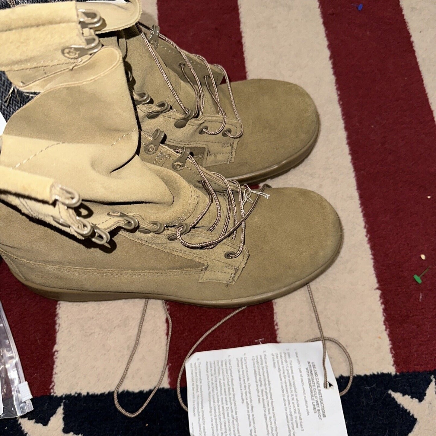 Men’s Coyote Brown Military Boots Altama 10.5 Removable Cold Weather Inserts