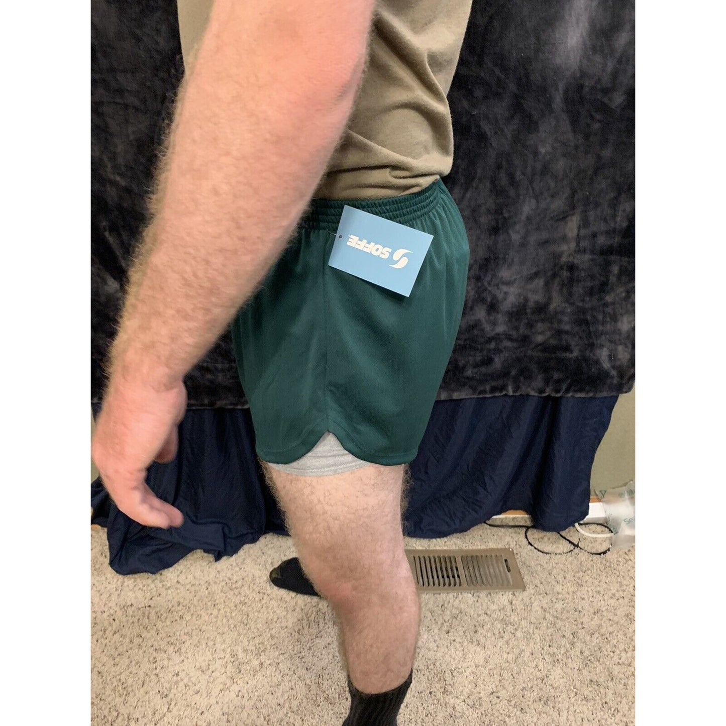 Dark Green Nylon Mini Mesh Shorts by Soffe - Men's Medium