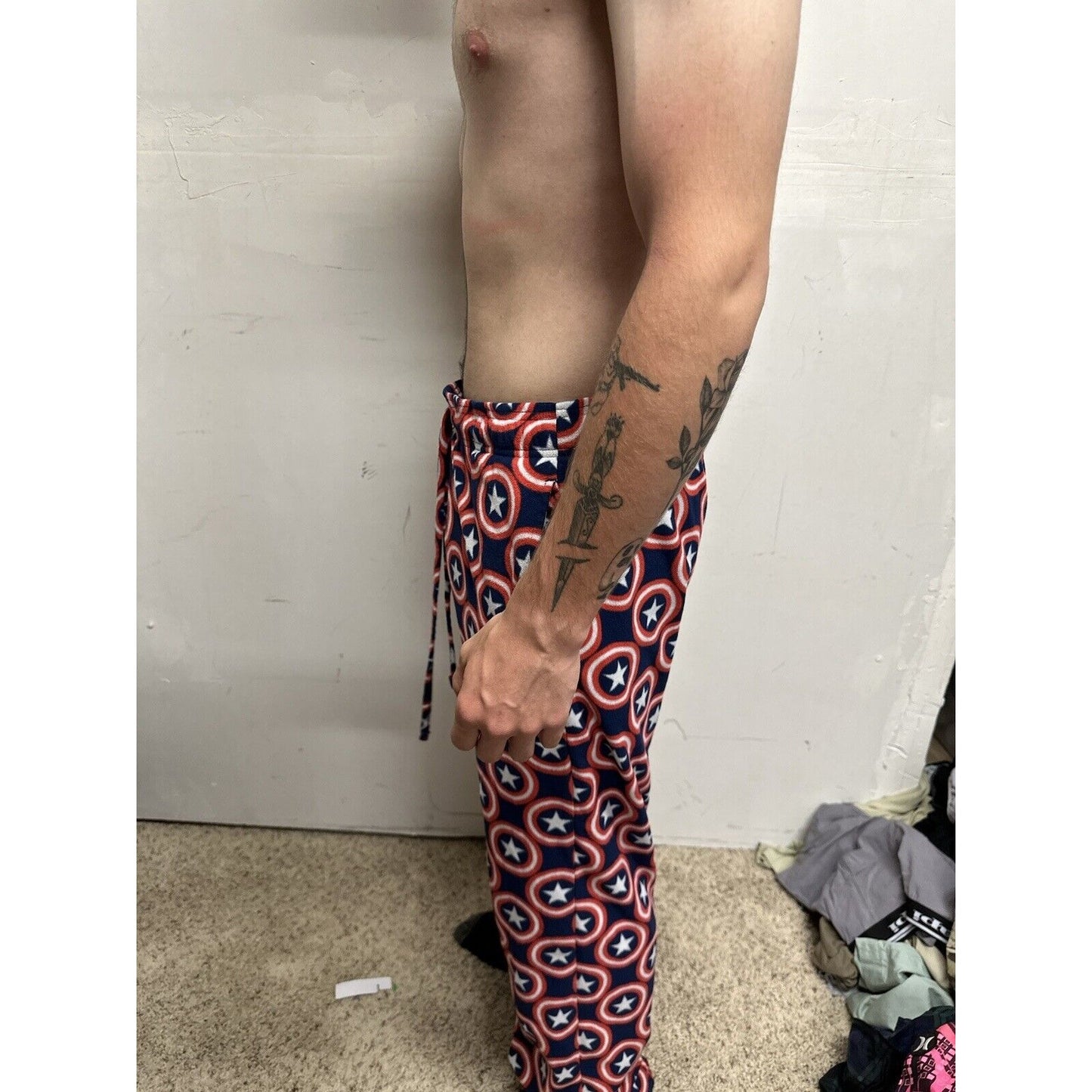 Men’s Marvel Captain America xL Flannel Lounge Wear Pajama Pants