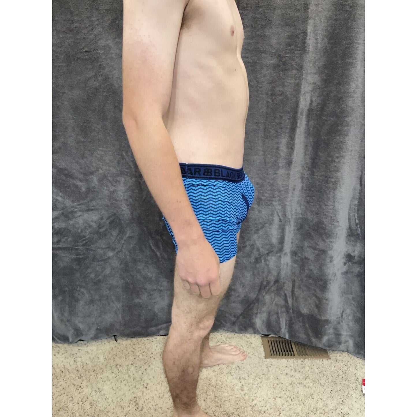men's medium athletic trunk style black bear boxer brief Aqua And Blue Waves