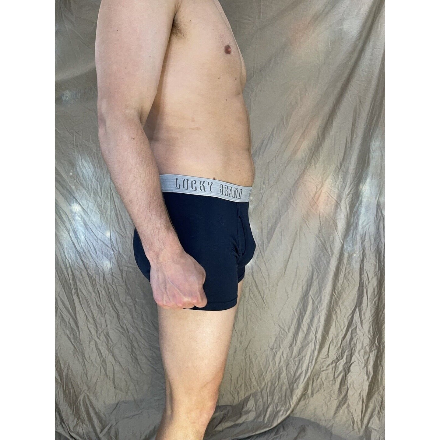 men's blue lucky brand Dark Navy blue medium boxer briefs cotton modal blend