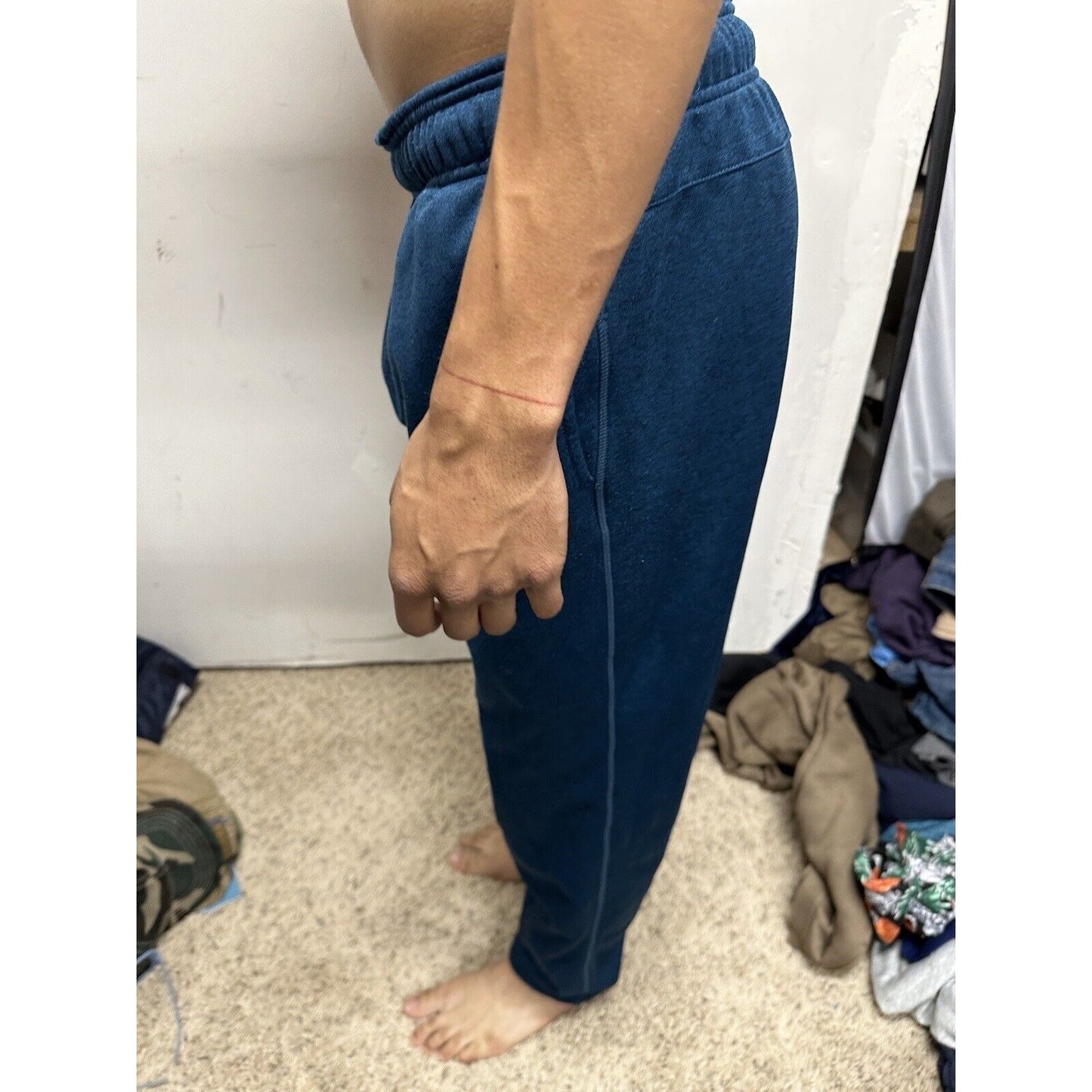 Men’s Russell Small Dri Power Blue Sweatpants With Pockets