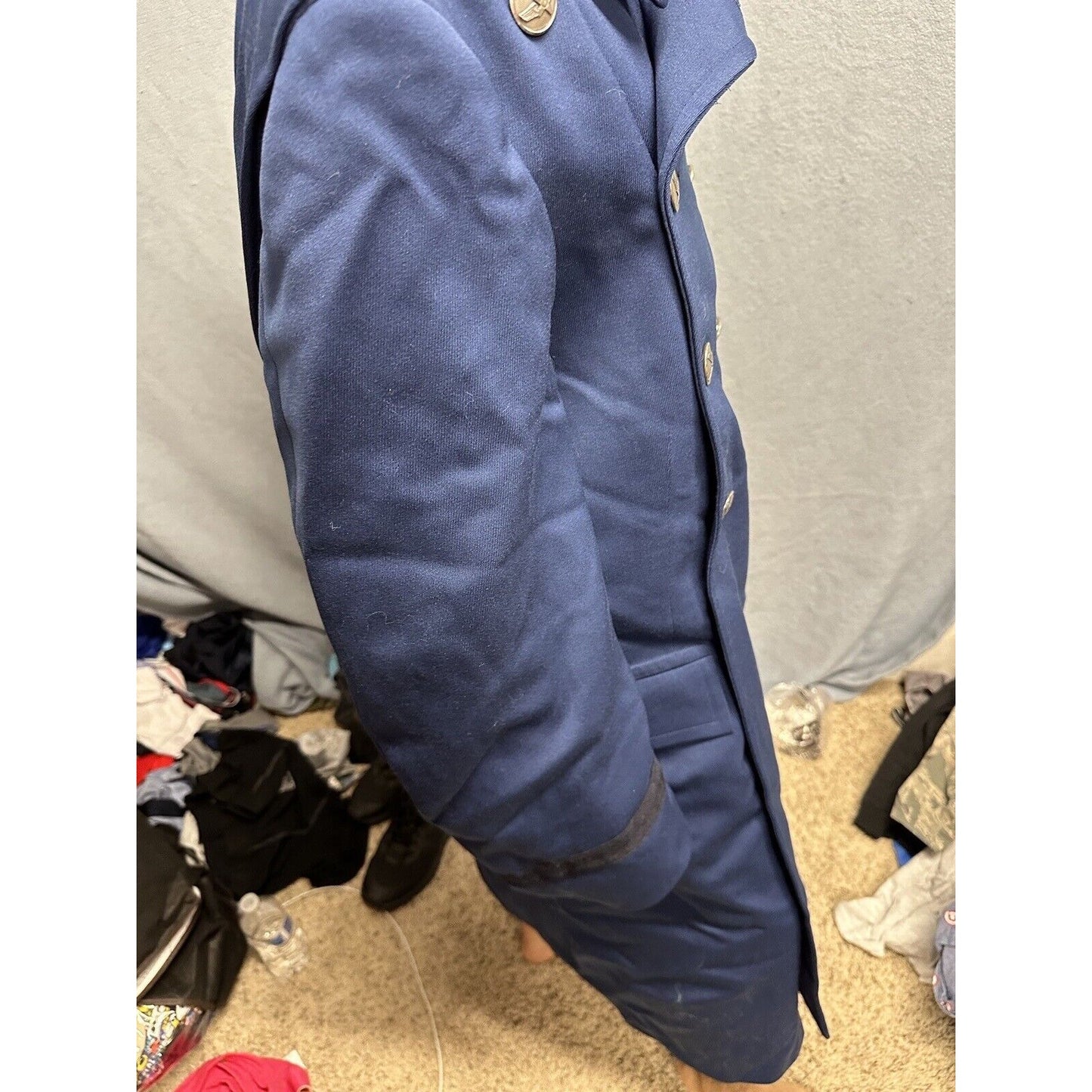 Men’s Blue Cadet Overcoat USAF Air Force Academy 44R Dress Uniform