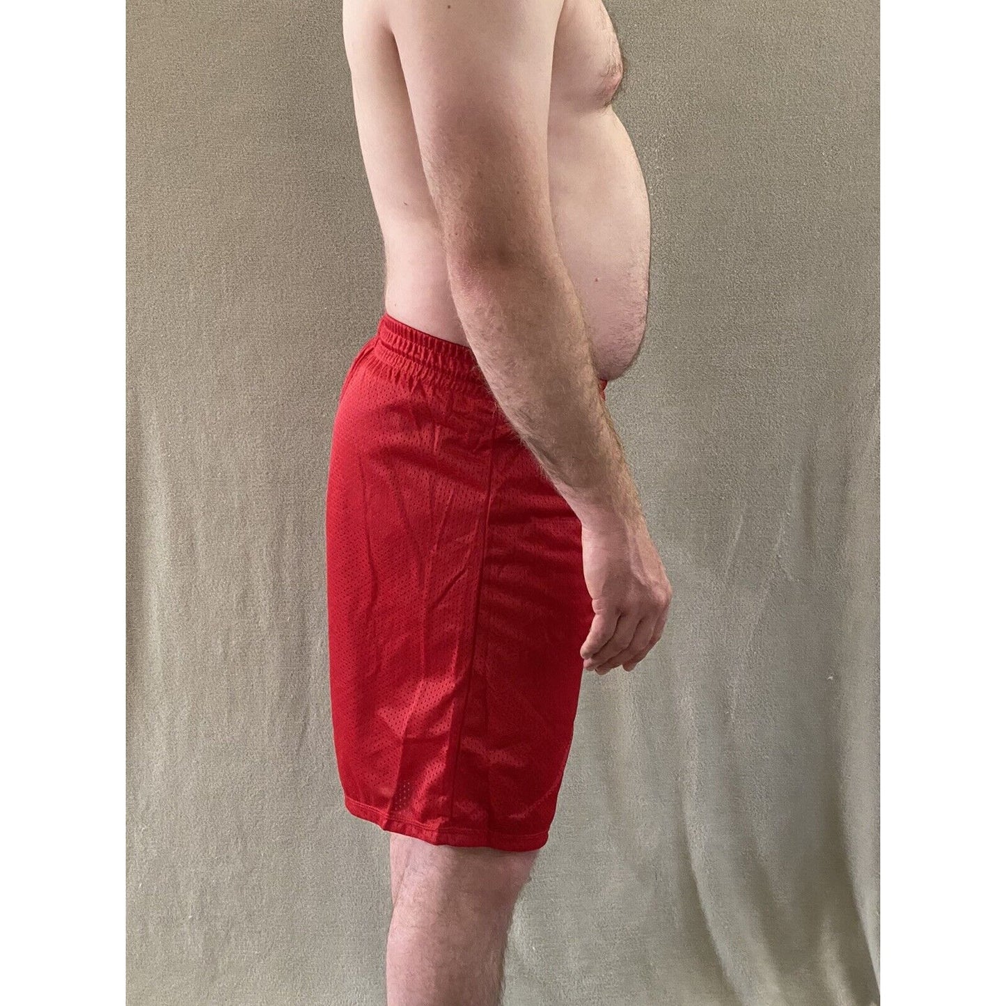 Soffe Intensity Athletic IA Men’s L Scarlet Red Basketball Training Mesh Shorts