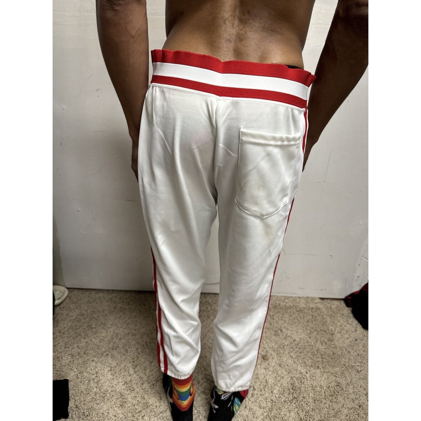 Men’s Pride XL Baseball Pants White And Red