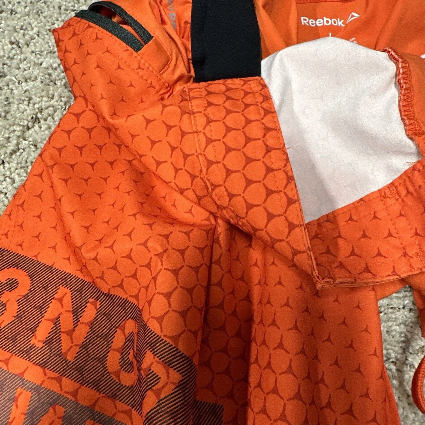 Men’s Orange Reebok Large Movement Zones Trunks Board Shorts