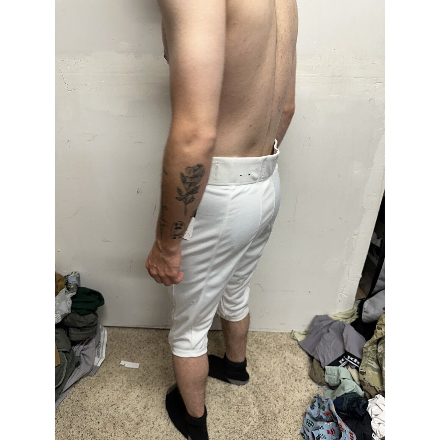 Men’s White Wilson Football Pants Large