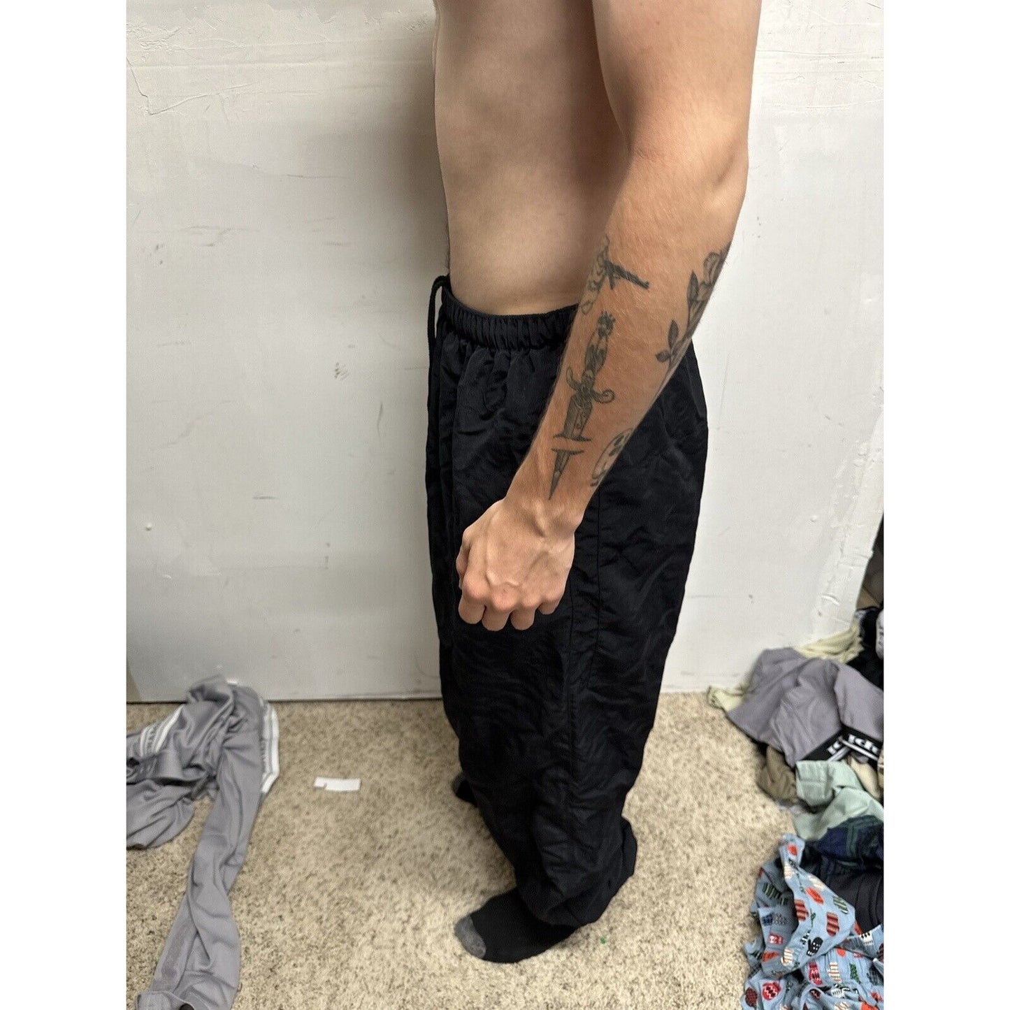 Men’s Army Pants - No Logo - XL Long Black Pt Uniform Bottoms PFU