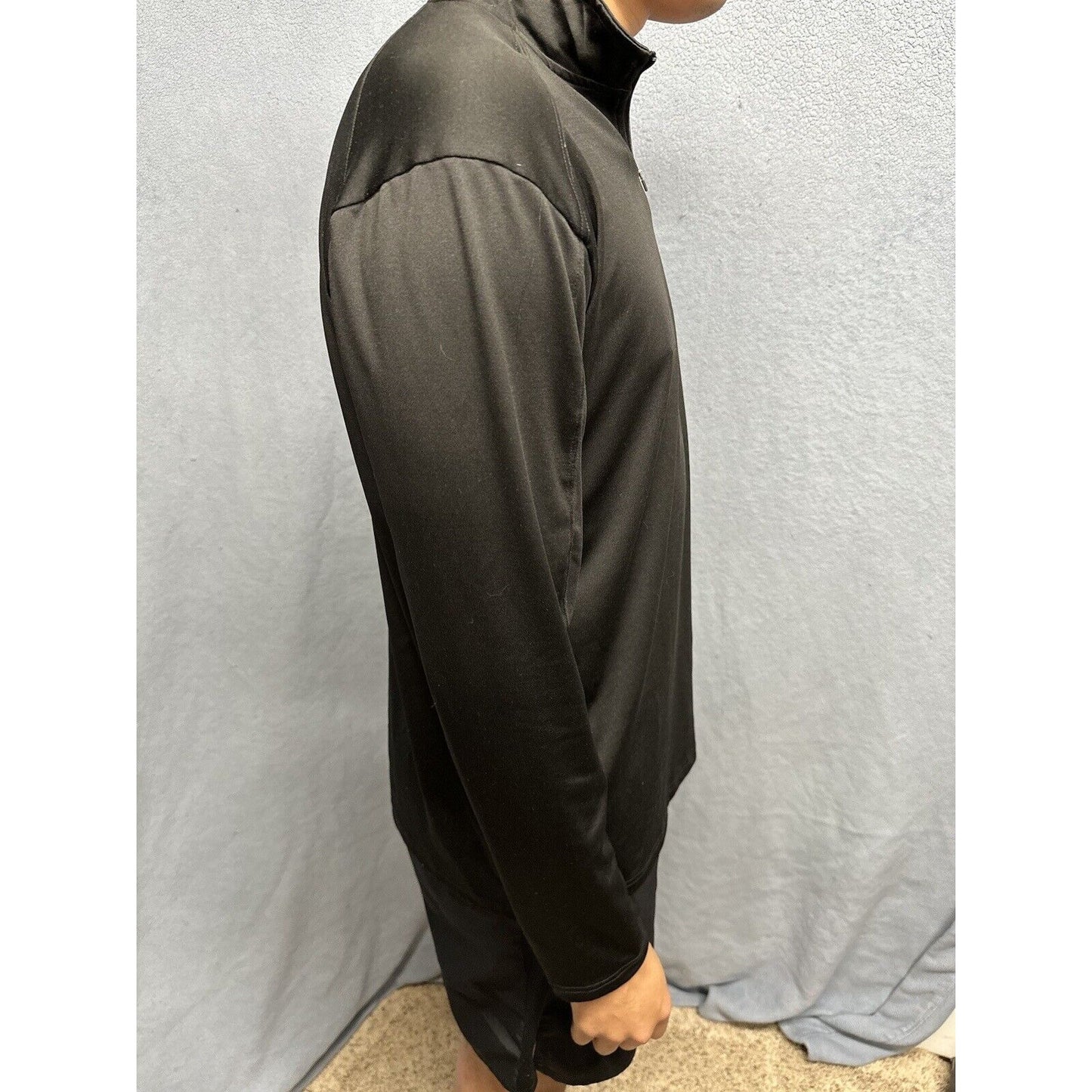 Men’s Black BSN Sports Large Quarter Zip Pullover Vista Ridge High School Soccer