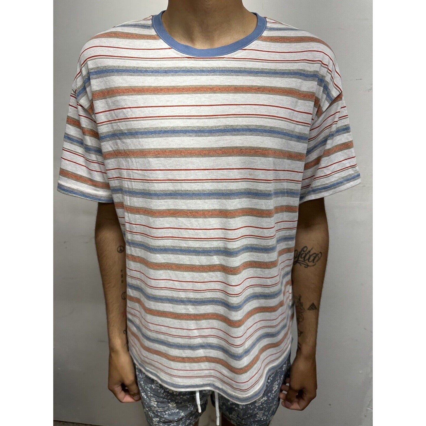 Men’s Dazy Striped Large Tshirt Multicolor
