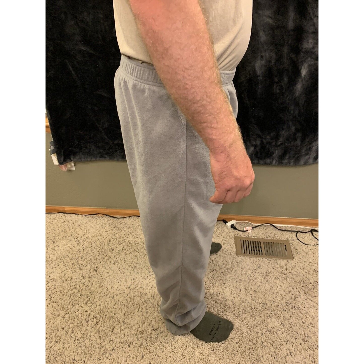 Croft & Barrow Gray Fleece Sleep Lounge Pajama PJ Pants Men’s Size XL