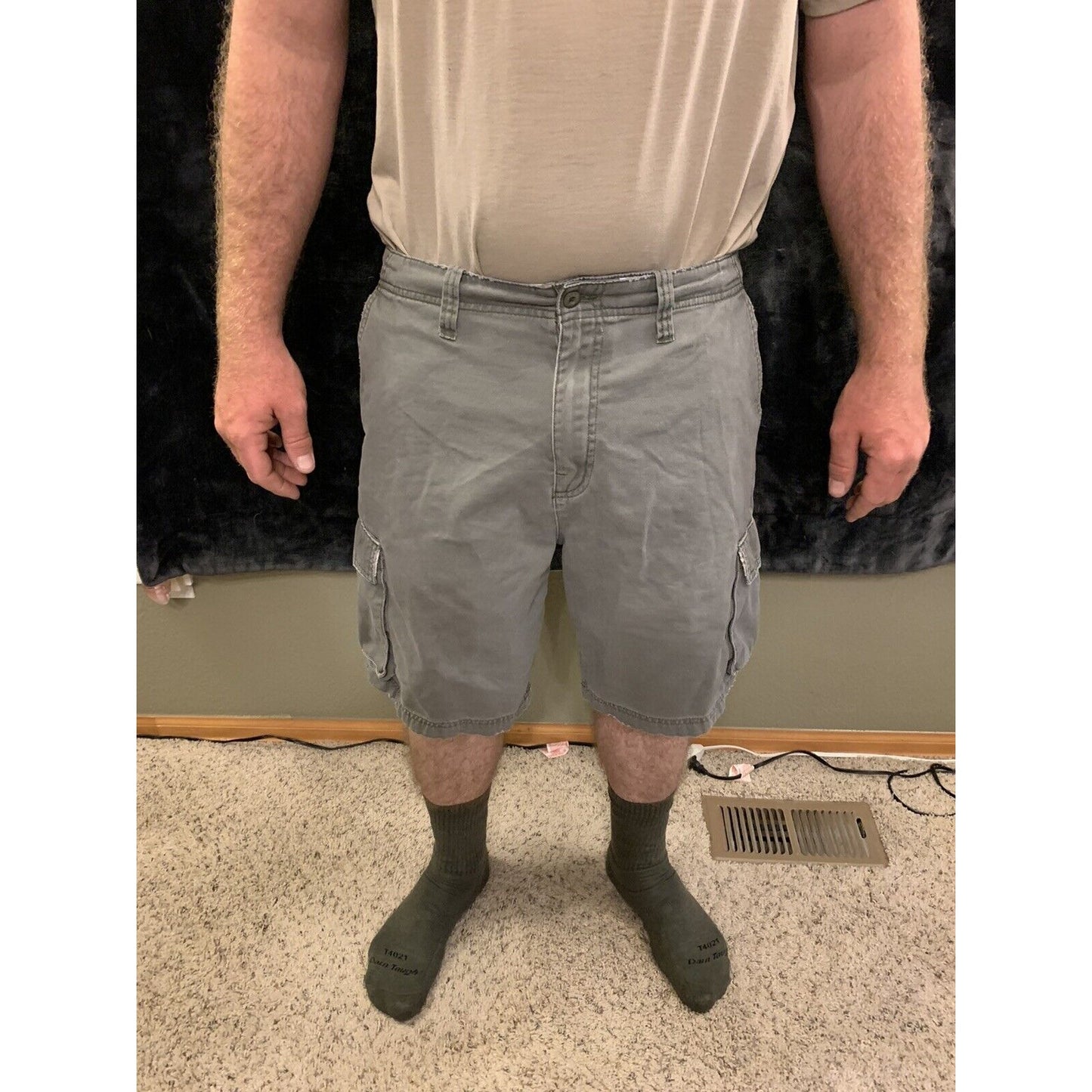 Quick Silver Edition Mens 34 Gray Rugged Cargo Shorts