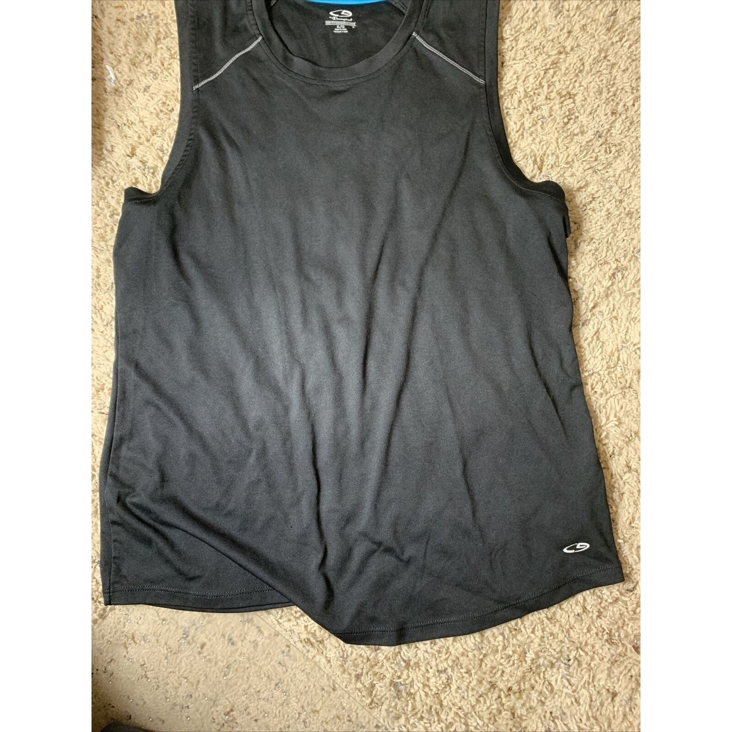 Champion Black Tank Top Singlet Running Workout Mens Activewear XL