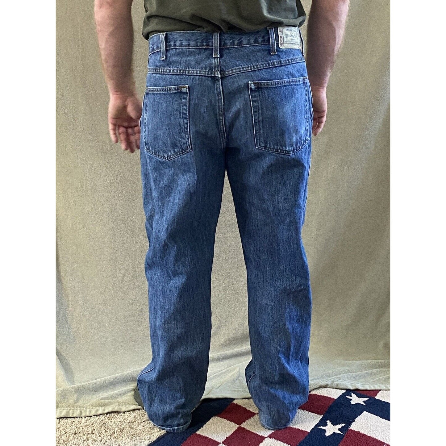 Bass Pro Shops RedHead Men’s 38x32 Relaxed Fit Blue Medium-wash Cotton Jeans
