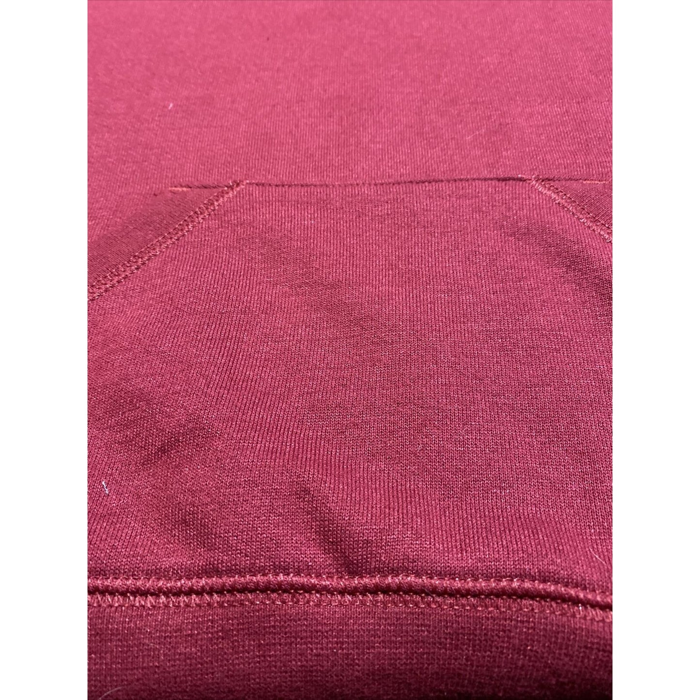 Soffe Men’s Medium Plain Solid Red Cotton-blend Pullover Hooded Sweatshirt