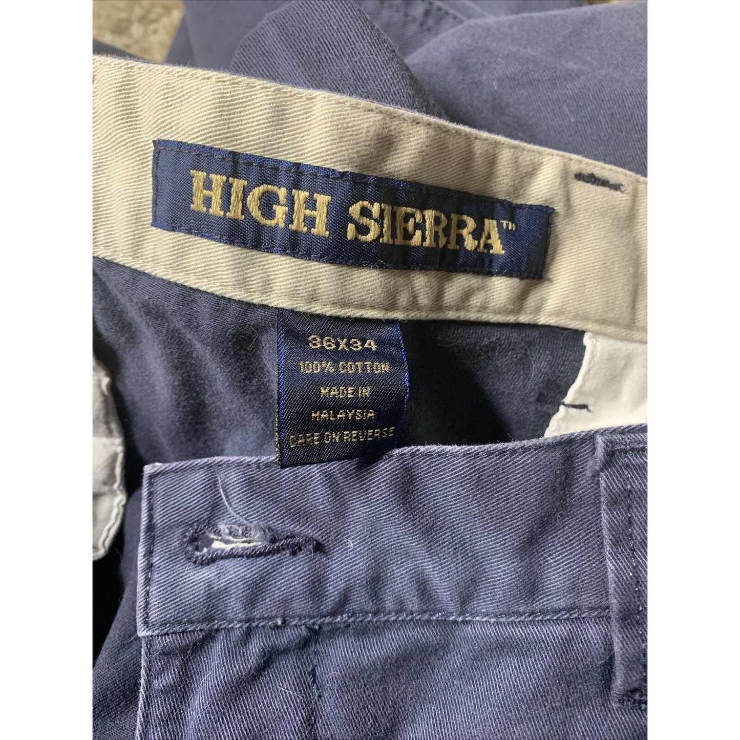High Sierra Navy Blue mens Casual pants Size 36/34