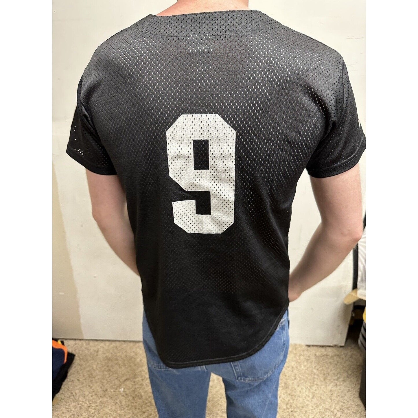 teen large black baseball jersey little league white sox team mlb majestic