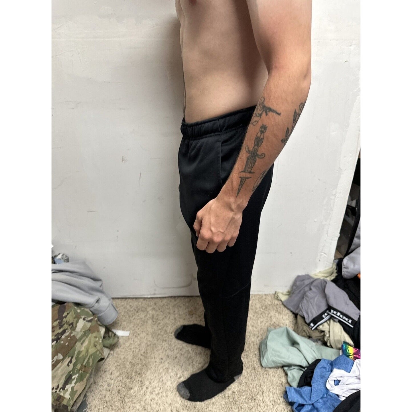 Men’s Black Nike Small Dri Fit Athletic Pants Sweat Pants With Pockets