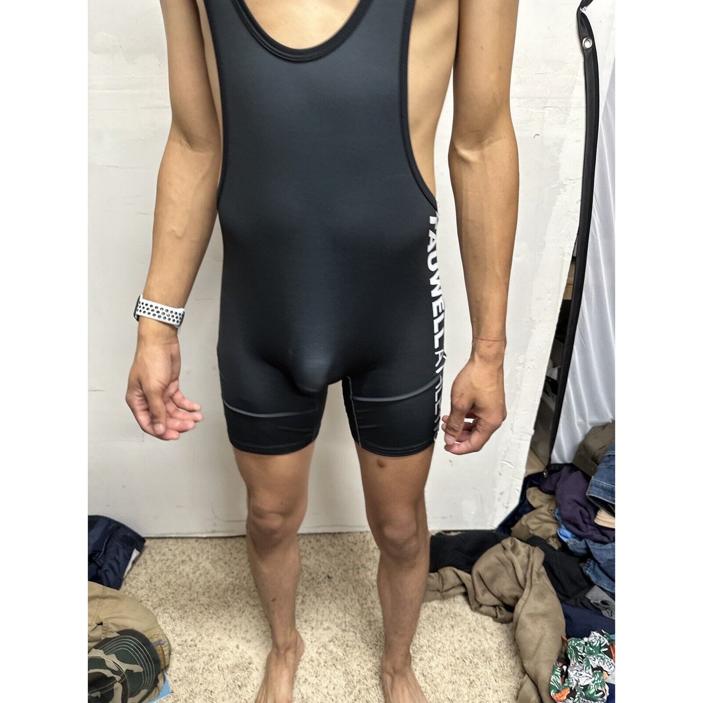 Men’s Tauwell Size Medium Wrestling Singlet Black