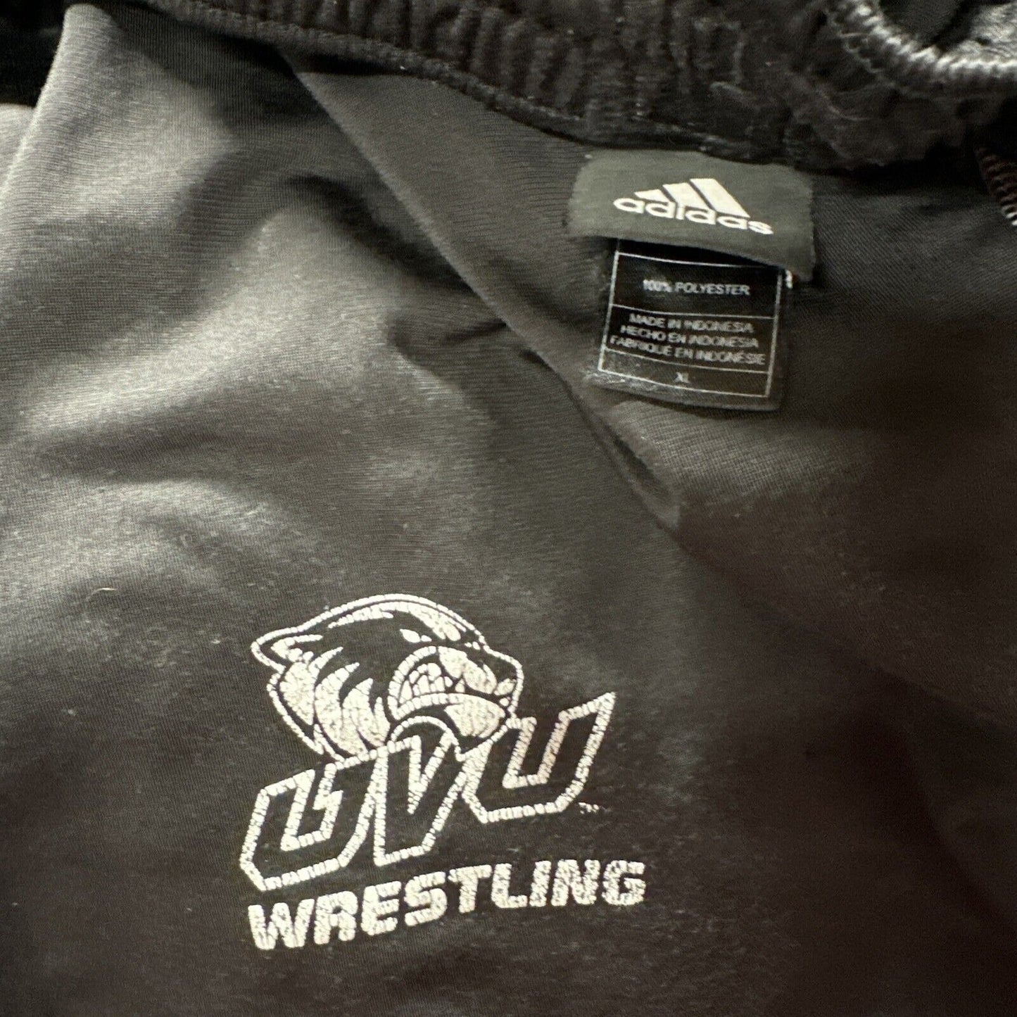 Men’s Black Adidas UVU Wrestling Sweat Pants Size XL Black