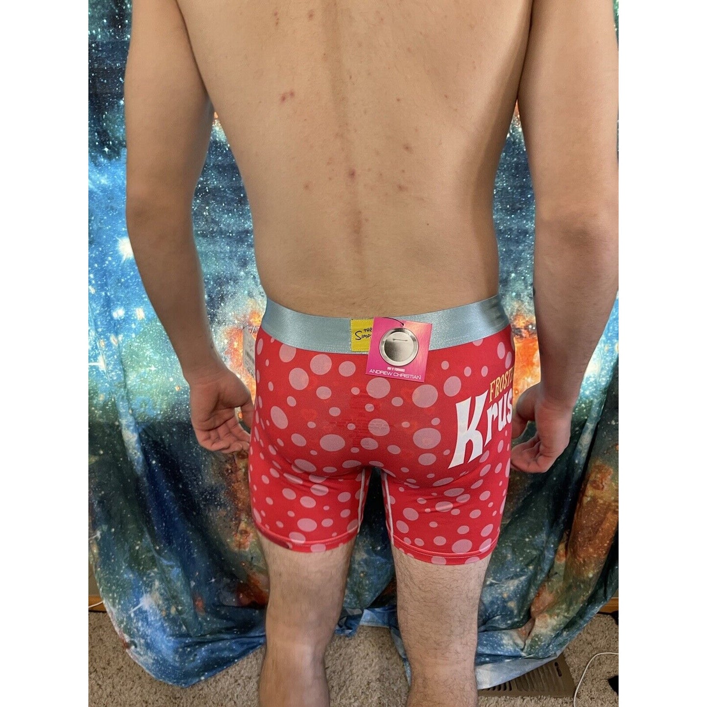 NWT Swag Boxers The Simpsons Krustyos Mens Boxer Briefs M Red New And Unworn
