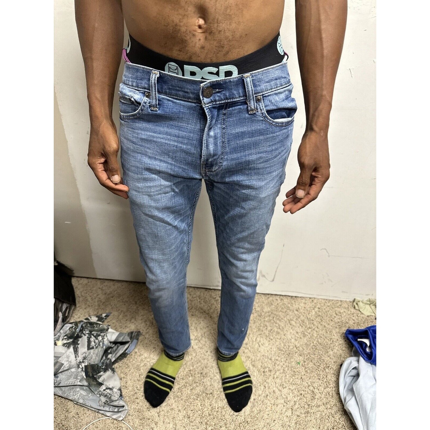Men’s Hollister 31 X 32 Skinny Fit Advanced Stretch Blue Jeans