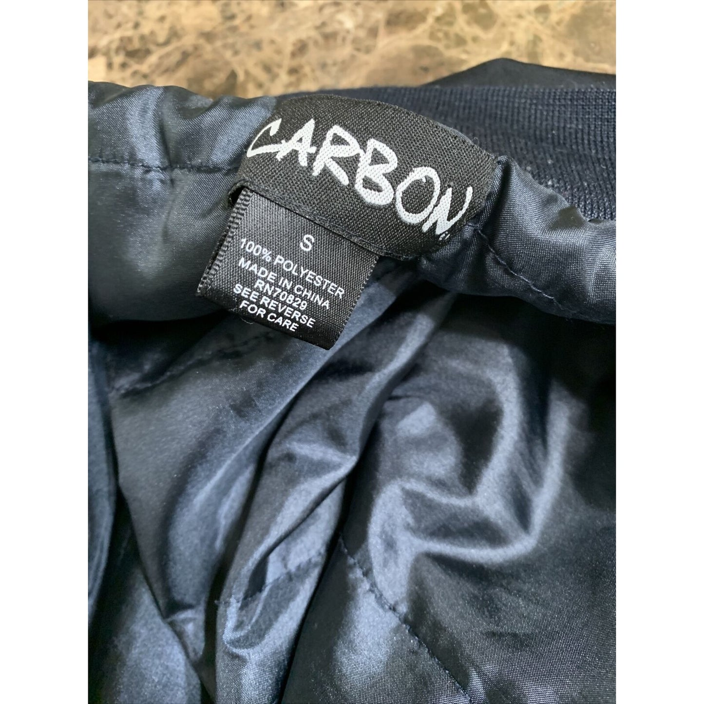 Men’s Carbon Small Black Button Jacket 100% Polyester