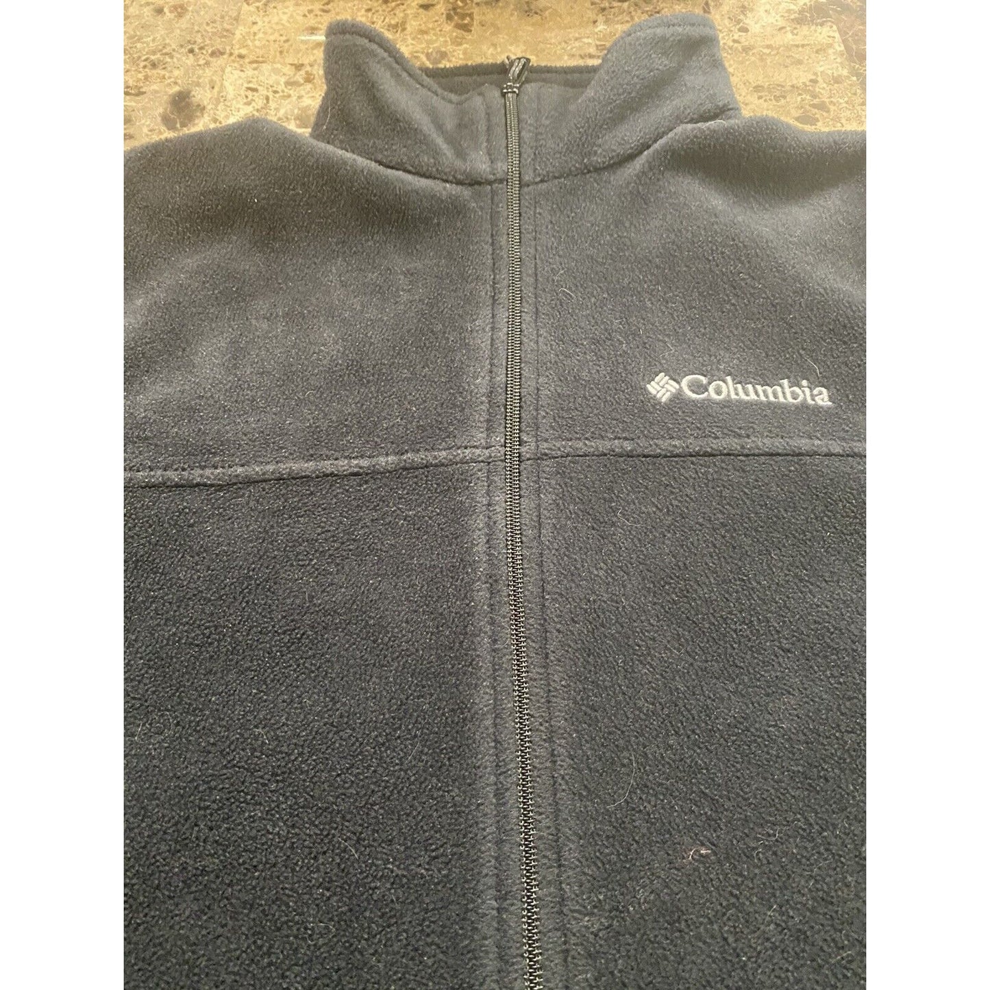 COLUMBIA Men’s Medium Black Full-zip Fleece Jacket