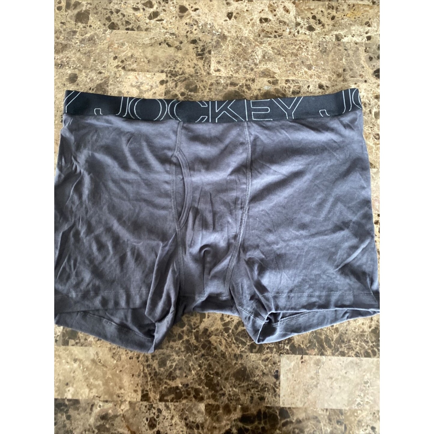 Jockey Men's Active Blend Size Extra Large Boxer Briefs Gray With Black Bans NEW