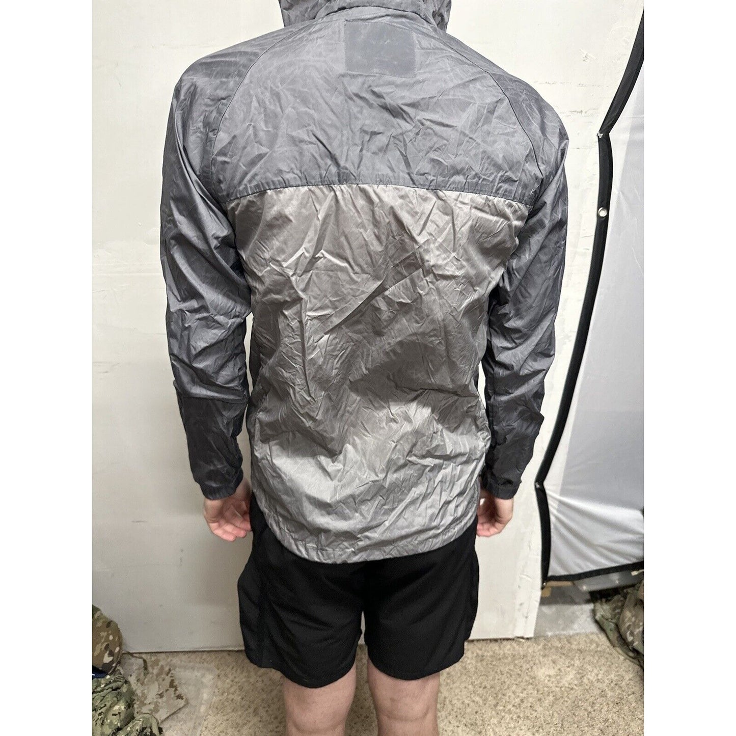 Men’s Gray Medium Tavik Modern Beach Culture Full Zip Hoodie Wind Breaker Nylon