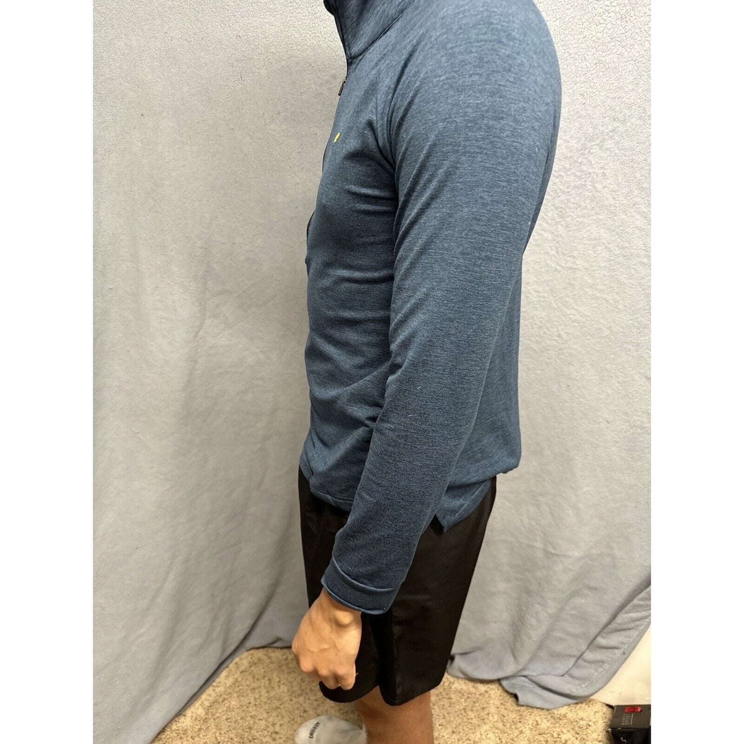 Men’s Blue Medium Weekend Sport Marine Layer 1/4 Zip Pullover Sweater