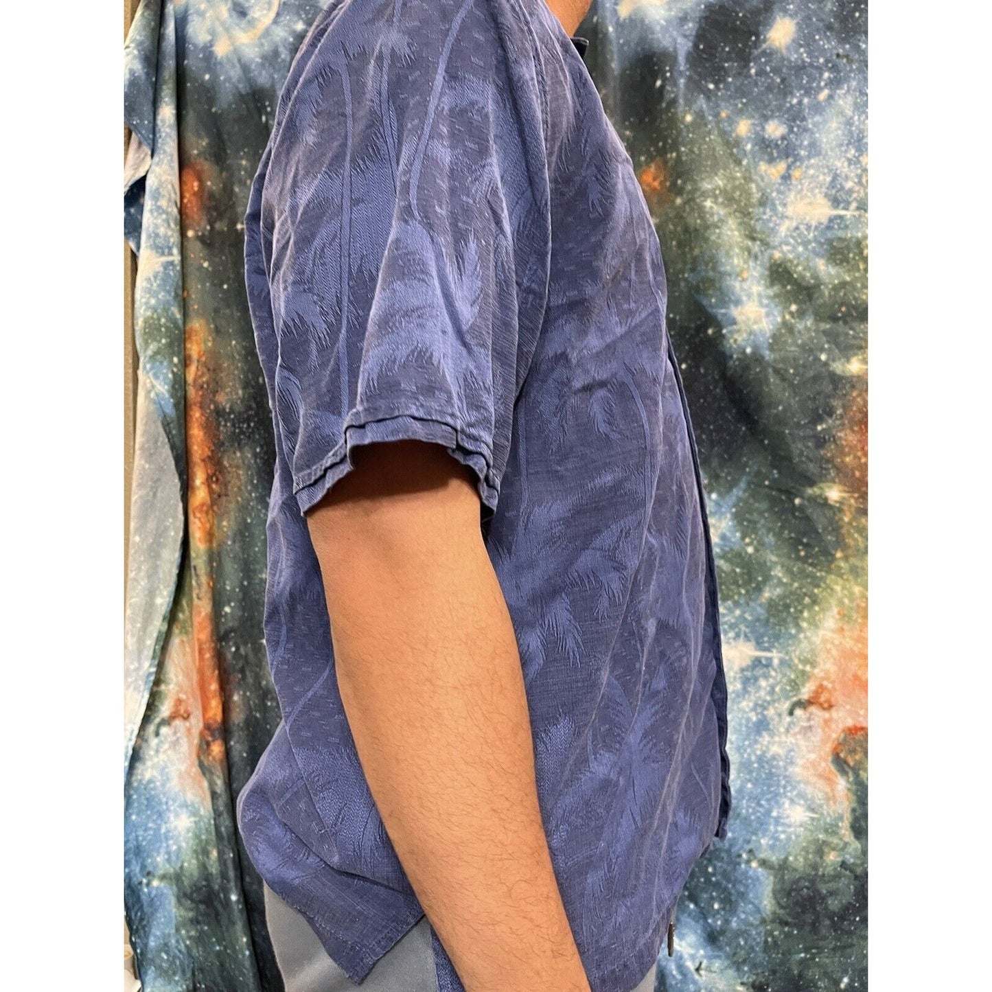 Jamaica Jaxx Blue Tropical Men’s Large button up short sleve shirt