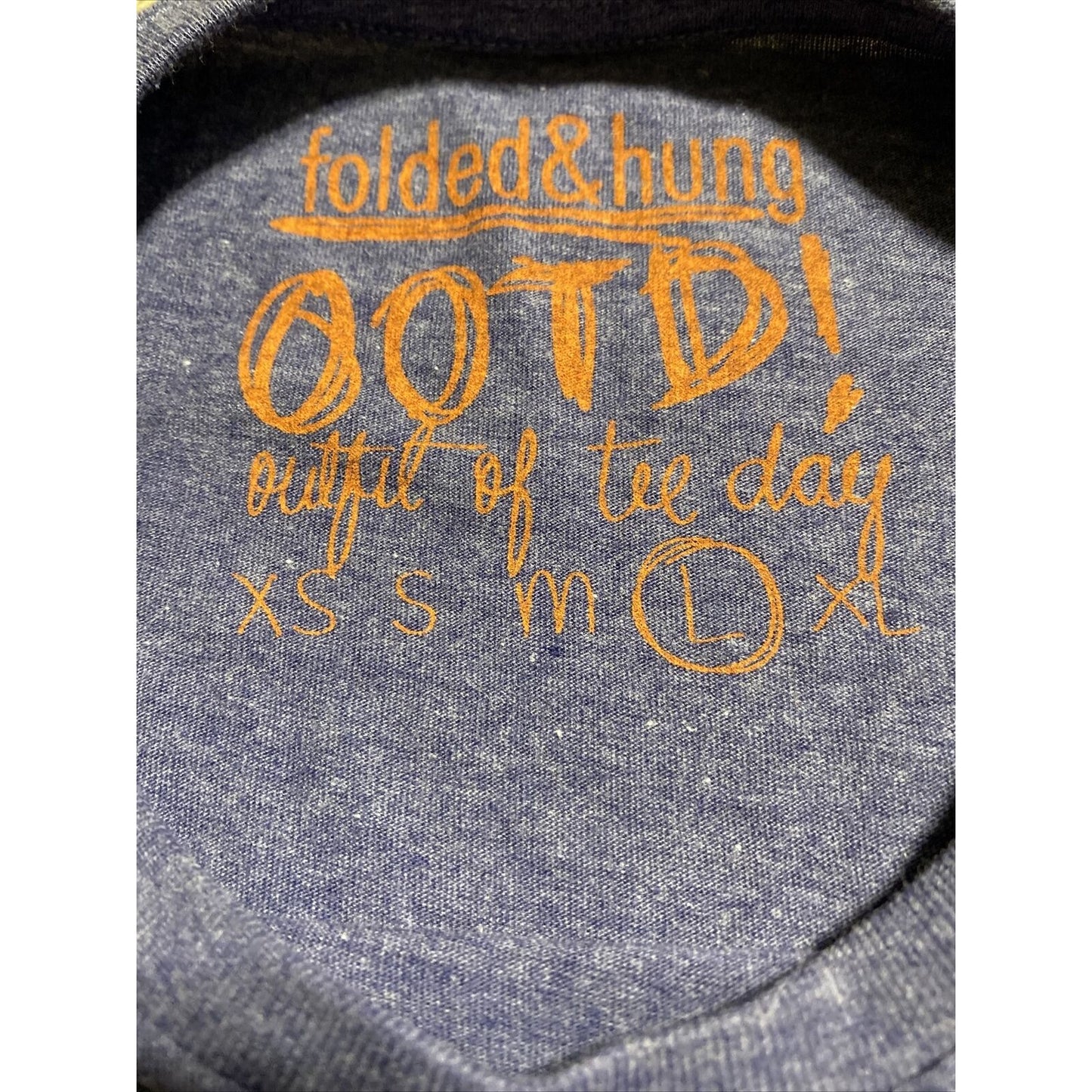 Folded & Hung OOTD “Nerd Is Cool” Print Men’s Large Purple Cotton Muscle Shirt