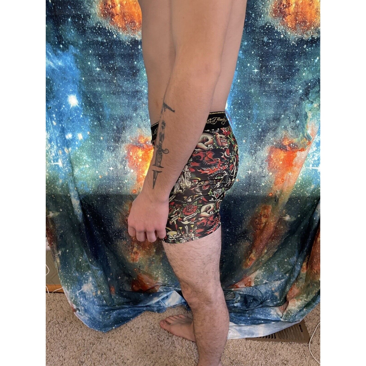 men's ed hardy compression shorts small skeleton New And Unworn